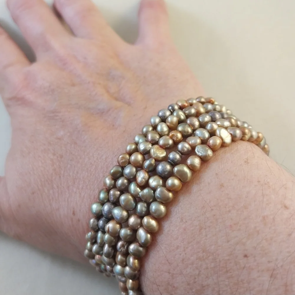 Freshwater Pearl Multi-Strand Bracelet - Picture 12 of 13